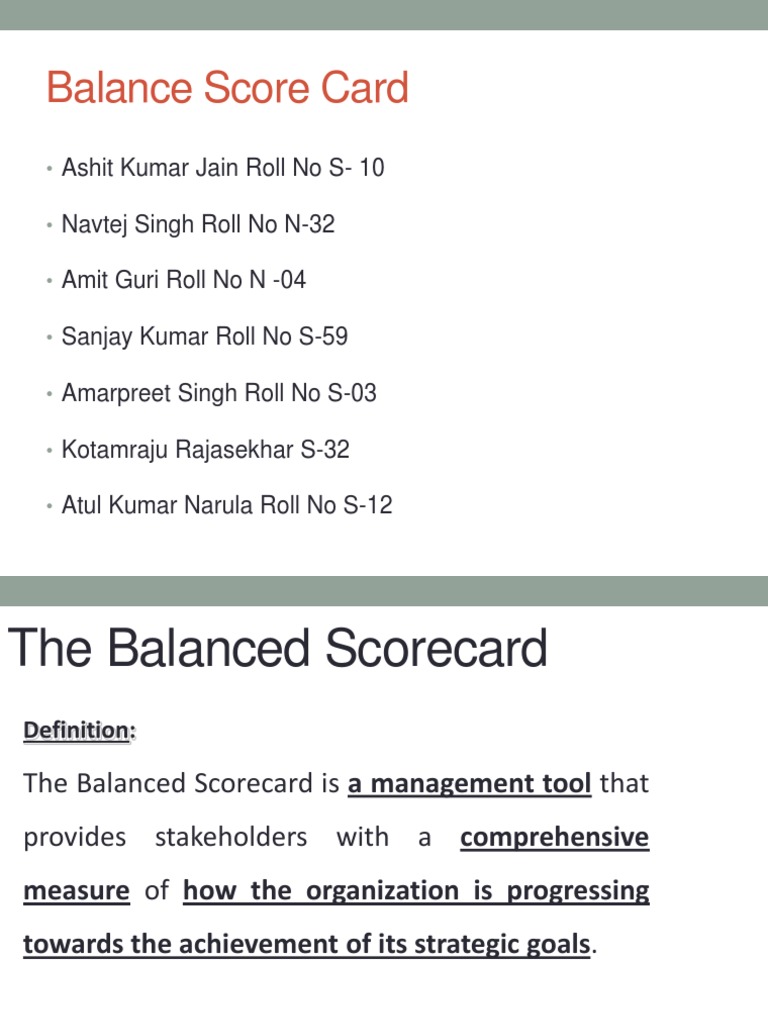 Balanced Scorecard for Managers | PDF | Performance Indicator | Goal