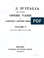Muratori LA, Annali D Italia Ed Altre Opere Varie (Mauri Accurante) Vol 5, IT 566p