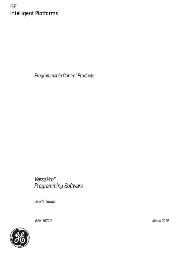 GE Versapro Programming Manual | PDF | Programmable Logic Controller ...