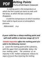 Identity and Purity of Solid Organic Compounds