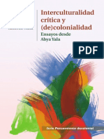 PDF Interculturalidad Criìtica y (De) Colonialidad