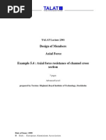 TALAT Lecture 2301: Design of Members Example 5.4: Axial Force Resistance of Channel Cross Section