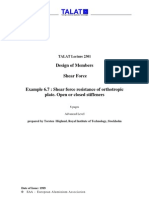 TALAT Lecture 2301: Design of Members Example 6.7: Shear Force Resistance of Orthotropic Plate. Open or Closed Stiffeners