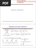 Fourier Transform: The Forward and Inverse Are Defined For Signal As