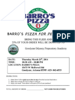 Barro's Pizza Flyer