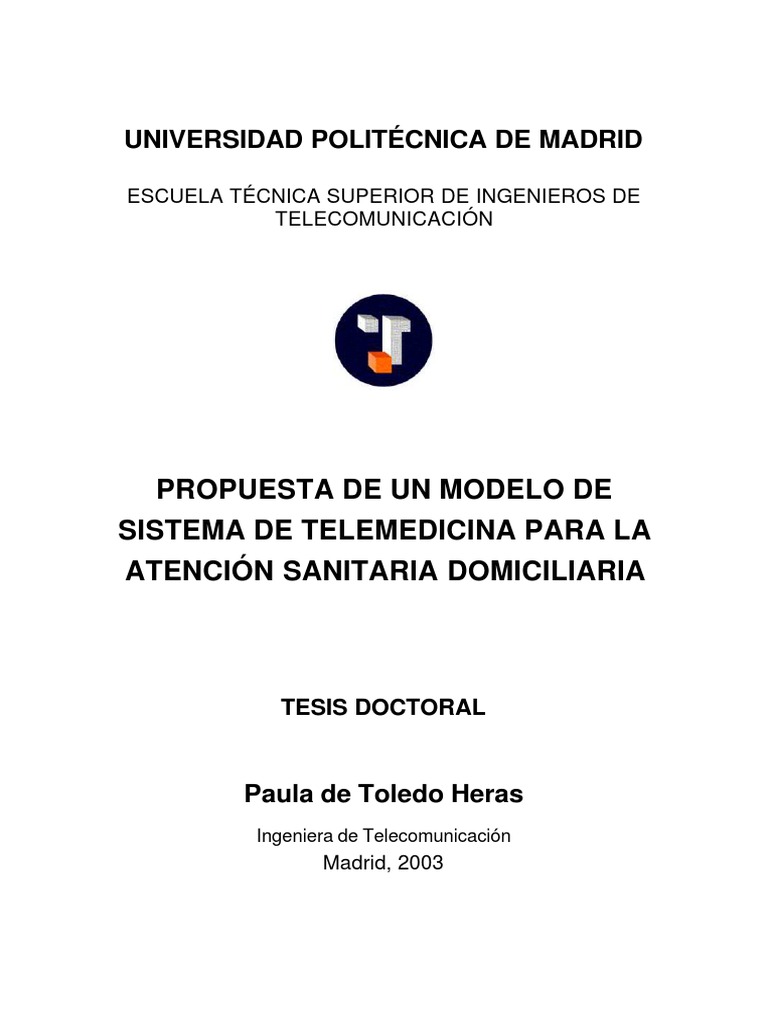 Paula De Toledo Heras | PDF | Telemedicina | Doctorado