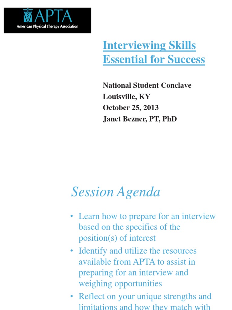 NSCInterviewing Skills Handouts 2013 | PDF | Interview | Goal