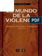 Sanchez Vazquez, El Mundo de la Violencia, complilación de articulos