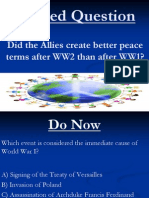 Guided Question: Did The Allies Create Better Peace Terms After WW2 Than After WW1?