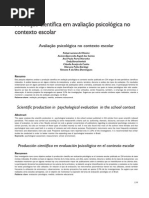 Produção científica em avaliação psicológica no contexto escolar