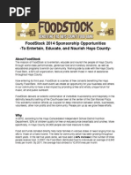 foodstock sponsorship package