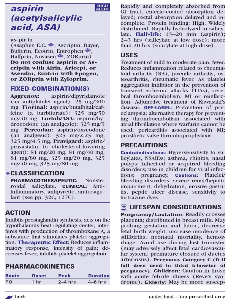 Aspirin 9781455707232 | PDF | Aspirin | Nonsteroidal Anti Inflammatory Drug