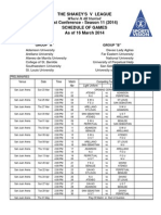Schedule - Prelims - As of 16 Mar 14