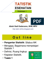 STATISTIK KESEHATAN - Slide I