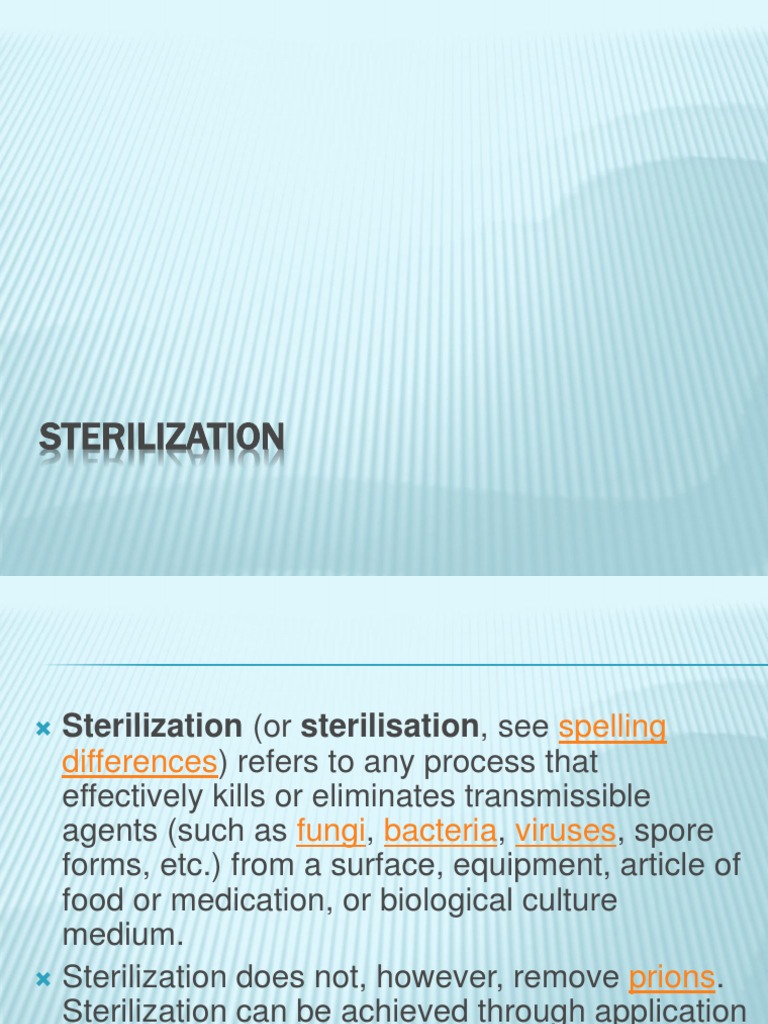 Sterilization PDF Sterilization (Microbiology) Radiation