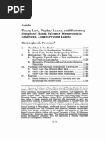 Usury Law, Payday Loans, and Statutory Sleight of Hand