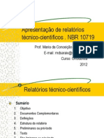 Relatorio Tecnico Cientifico ABNT 10719