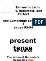 Verb Tenses in Latin: Present, Imperfect, and Perfect