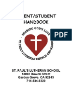St. Paul's Lutheran School Handbook