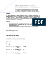 Informe Analitica Dureza Del Agua