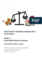 Lesson Plan #3: Integrating Language Arts & Social Studies Grade: 2 Social Studies Strand: Economics
