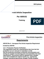 AS9102 First Article Inspection Training