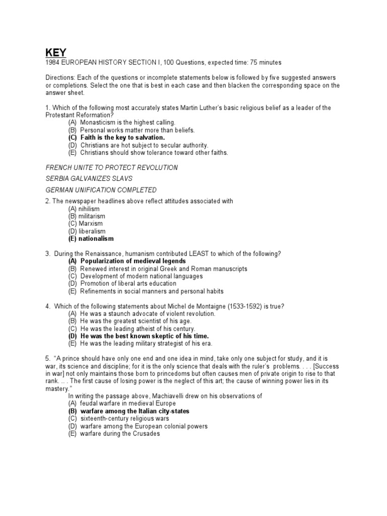 Ap euro practice test image