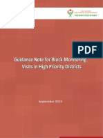 Guidance Note for Block Monitoring Visits in High Priority Districts