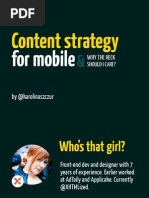 Content Strategy For Mobile