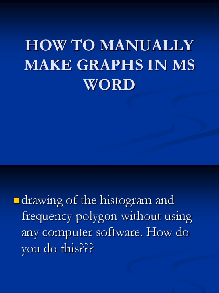 Create Graphs Manually in Word | PDF