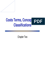 Cost Terms, Concepts, and Classifications