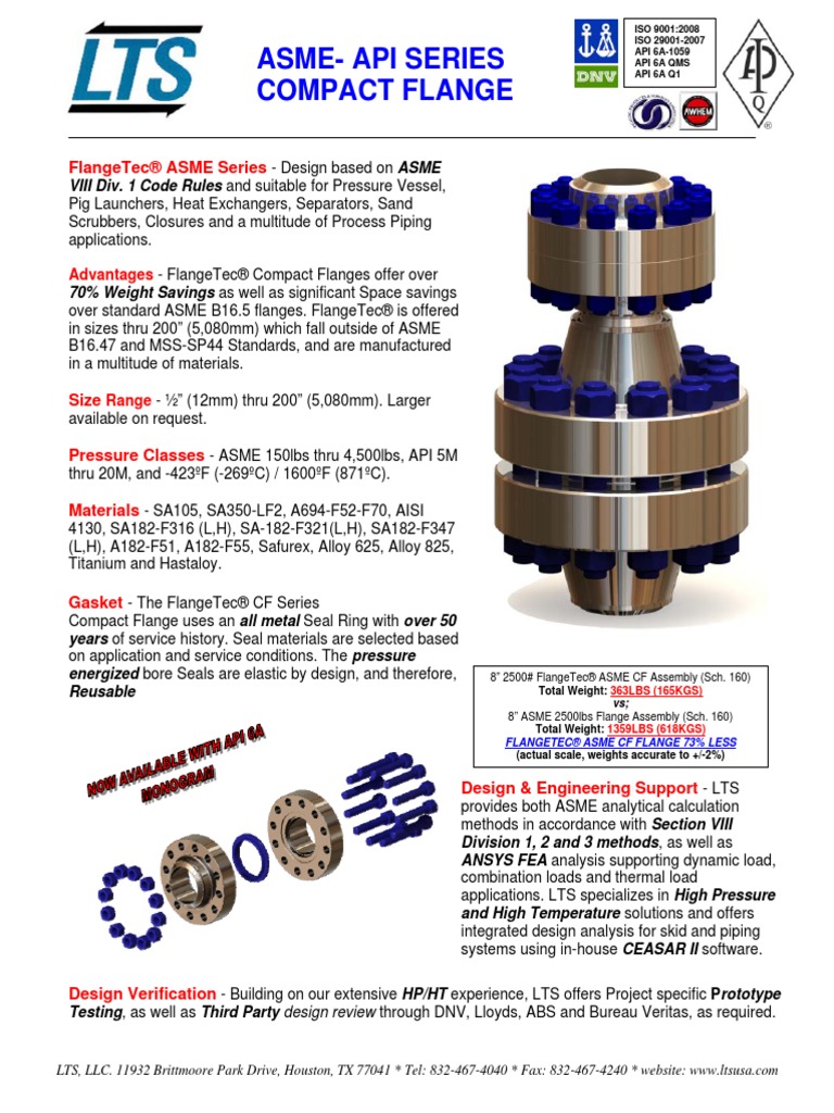 Lts Flange Tec As Me | PDF | Pipe (Fluid Conveyance) | Engineering