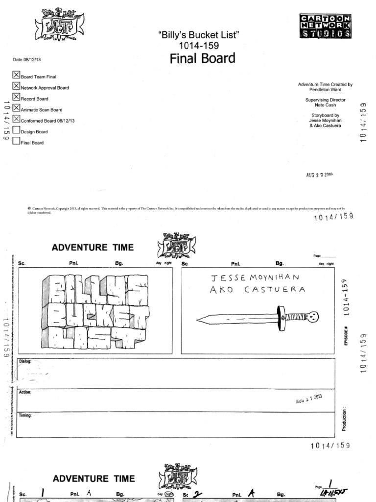 AT 159 Billy's Bucket List Final Storyboard PDF