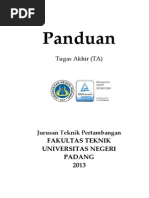 Download Panduan Tugas Akhir Ta s1 Teknik Pertambangan by khurrymuamala SN213053621 doc pdf