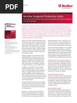 Mcafee Endpoint Protection Suite Malware Antivirus Software