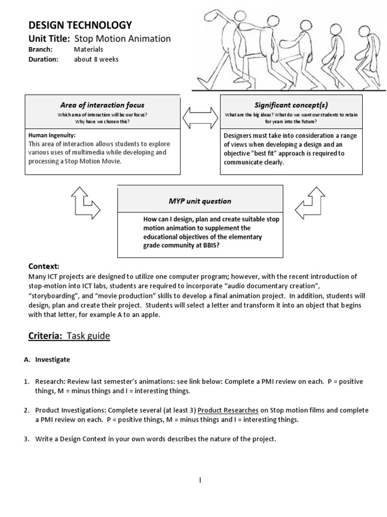 Stop Motion Animation Project Guide | PDF | Design | Educational Technology