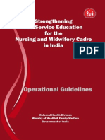Strengthening Pre Service Education For The Nursing & Midwifery Cadre in India: Operational Guidelines