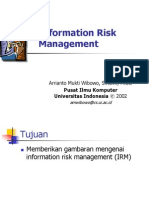 Information Risk Management: Arrianto Mukti Wibowo, S.Kom., M.SC