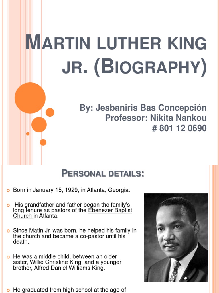 Martin L. Martin Luther King | PDF | Martin Luther King Jr. | Movements ...