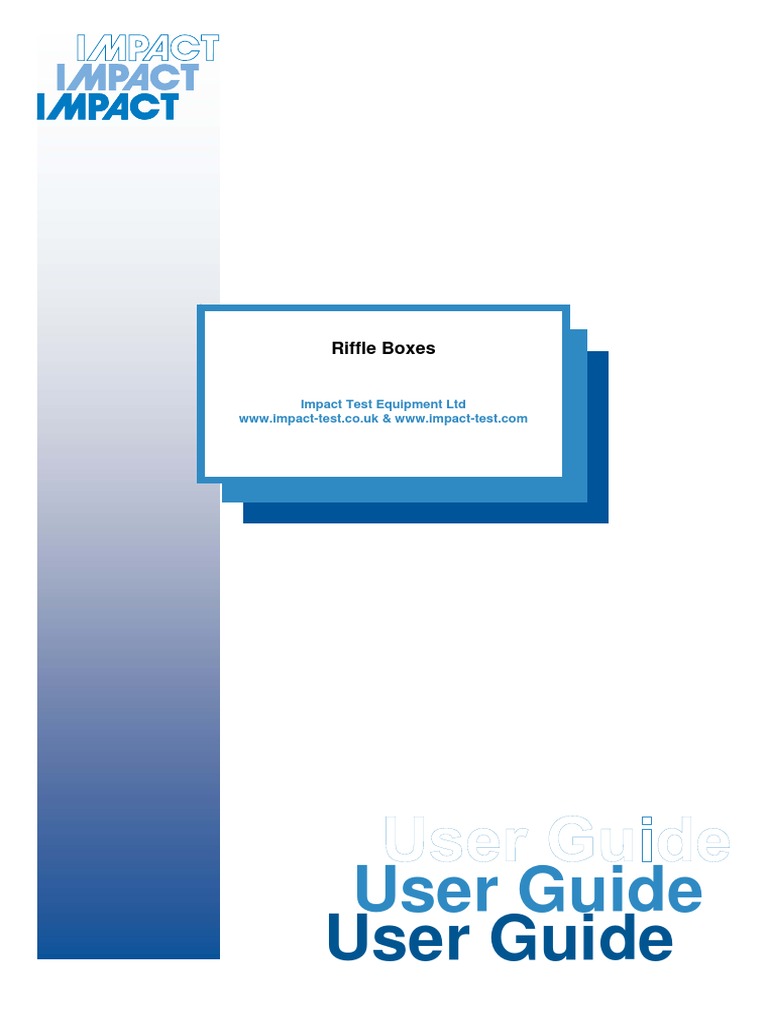 Riffle Box User Guide for Sample Division | PDF