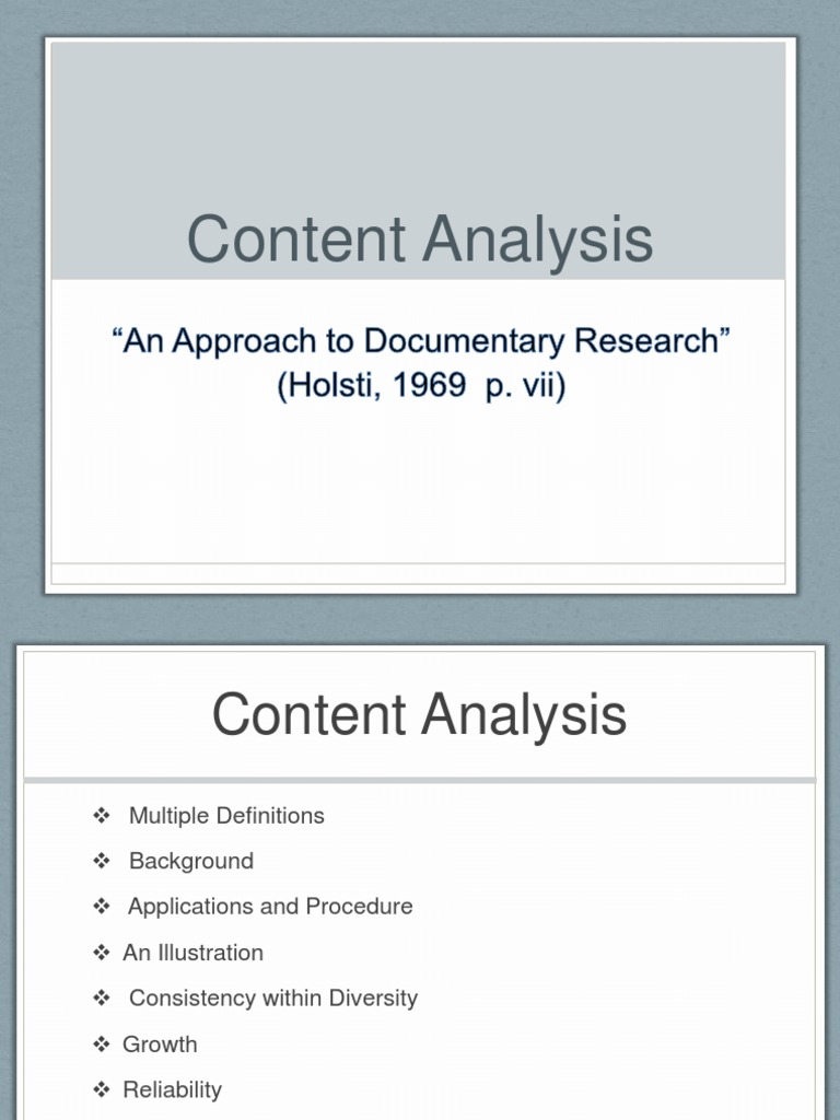 Content Analysis: Definitions and Methods | PDF | Science & Mathematics