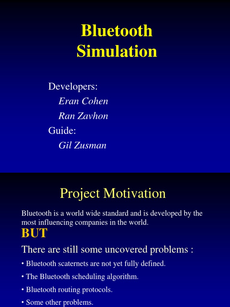 Bluetooth Scheduling Simulation Goals | PDF | Bluetooth ...