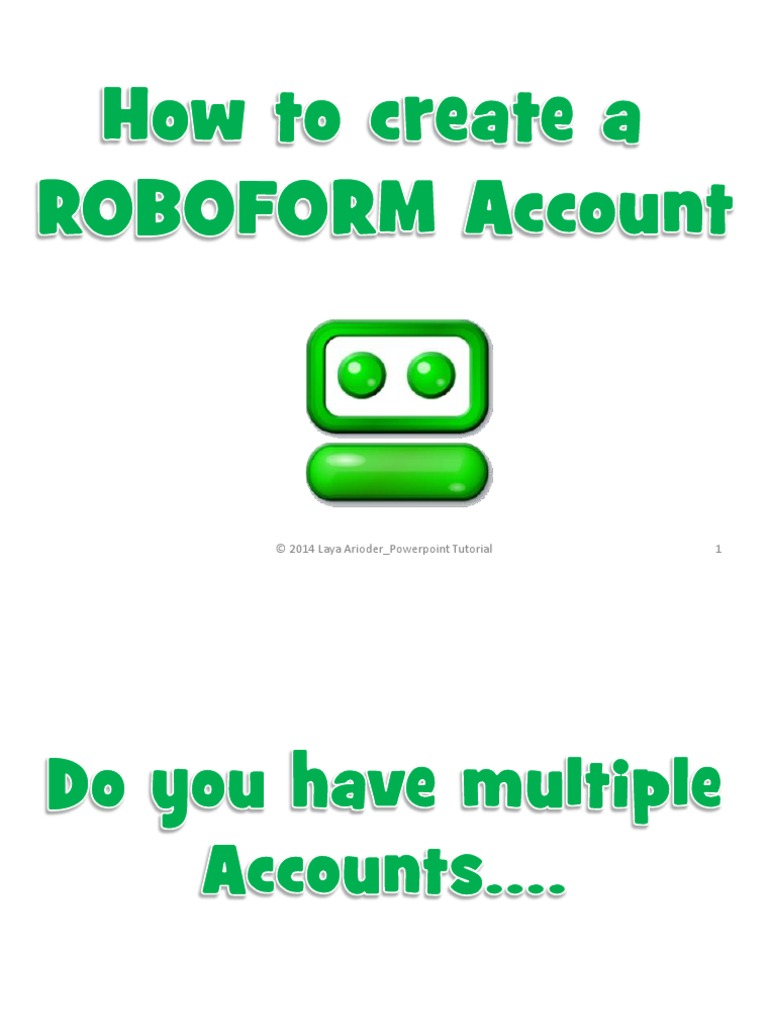 How To Use Roboform | PDF