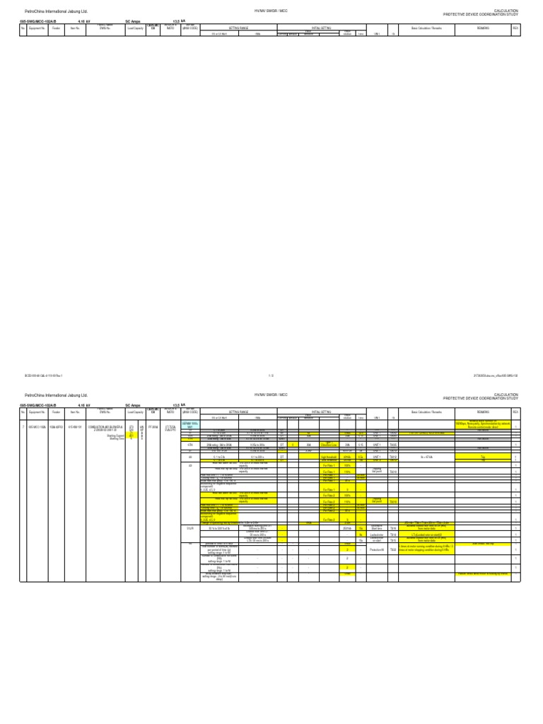 Table Protection Setting HV 050728 | PDF | Manufactured Goods ...