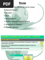 1.9.4 - The Disaster Risk Formula | PDF | Volcano | Hazards