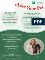 First Aid For Your Pet Flyer