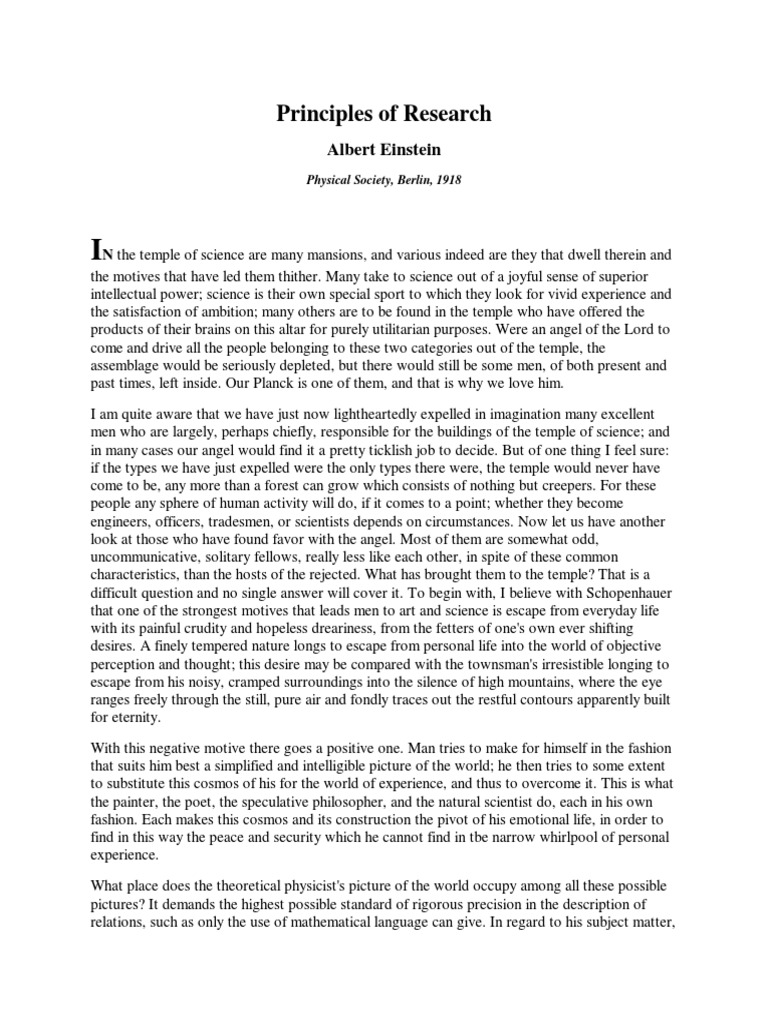 Understanding Research Principles in Science | PDF