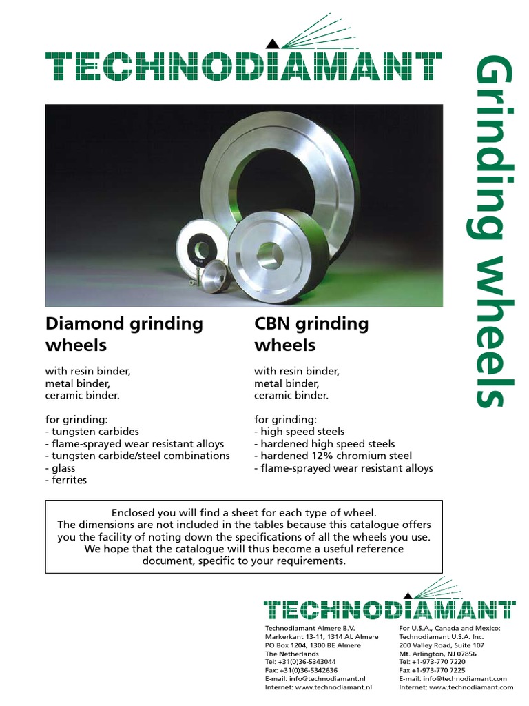 Grinding Wheels PDF Grinding (Abrasive Cutting) Diamond