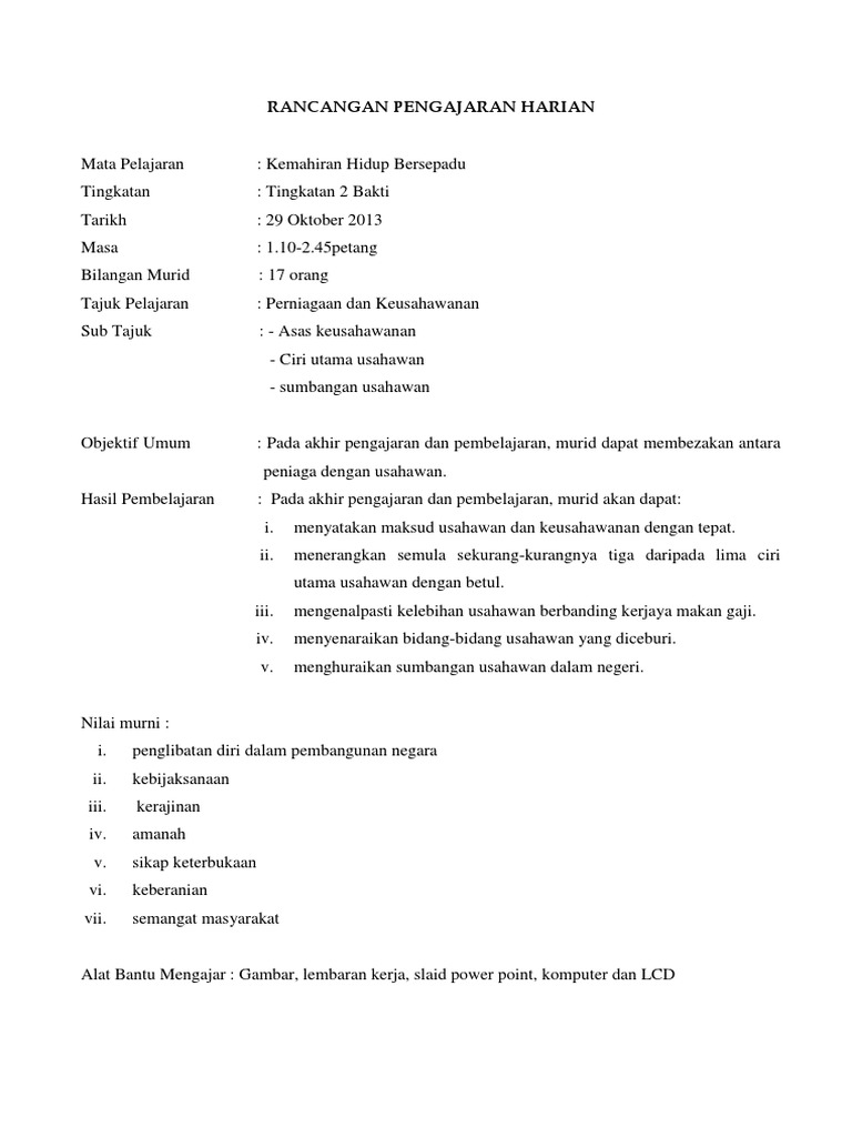 Rph Perniagaan Dan Keusahawanan New Pdf