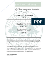 MSU Supply Chain Management Association - John Fitch Scholarship